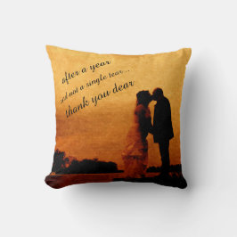 Erstes Jahr-Hochzeitstagandenken Kissen