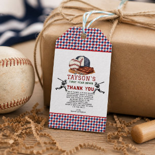 Erstes Jahr im Baseball 1. Geburtstag Geschenkanhänger