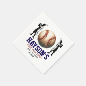 Erstes Jahr im Baseball 1. Geburtstag Party Serviette (Ecke)