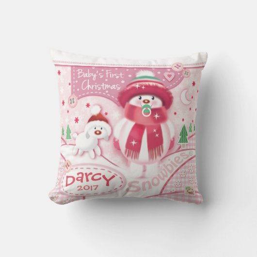Erstes Kissen des niedlichen Babys Weihnachtsfür (Vorderseite)