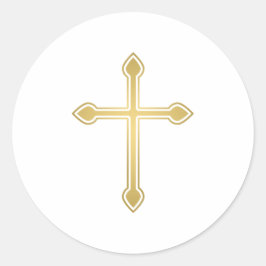 Erstes kommunales Gold-Kreuz Runder Aufkleber