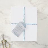 Erstes Kommunion Geschenkanhänger Blau Wasserfarbe (Mit Garn)