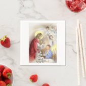 Erstes Kommunionpapier Napkins für einen Jungen Serviette (Beispiel)