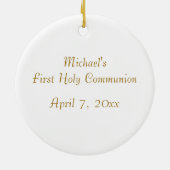 Erstes Kommunions-Andenken Keramik Ornament (Hinten)