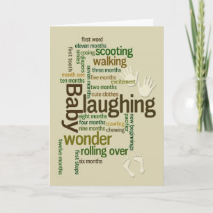 Erstes Lebensjahr des Babys - Meilensteine-Feier Karte