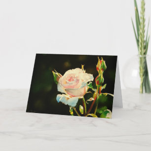 Erstes Licht-Rosen-Gruß-Karte Karte