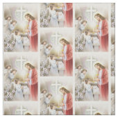 Erstes Mädchengewebe der heiligen Kommunion Stoff (Muster)