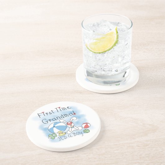 Erstes Mal-Großmutter der Jungen-Geschenke Getränkeuntersetzer (Seite)
