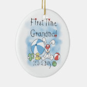 Erstes Mal-Großmutter der Jungen-Geschenke Keramikornament (Rechts)