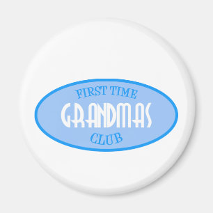 Erstes Mal-Großmutter-Verein (blau) Magnet