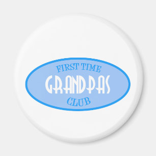Erstes Mal-Großvater-Verein (blau) Magnet