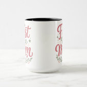 Erstes Mal Mama Süßes Florales Mutterdesign Tasse (Zentrum)