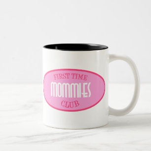 Erstes Mal-Mama-Verein (Rosa) Zweifarbige Tasse