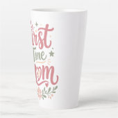 Erstes Mal Mutter Süßes Florales Mutterdesign Milchtasse (Vorderseite)