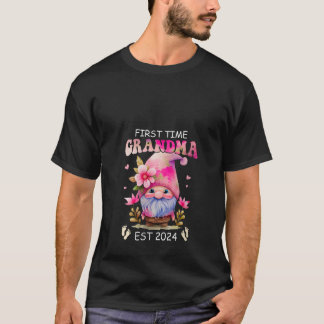 Erstes Mal Oma Frauen Est 2024 Schwangerschaftsank T-Shirt