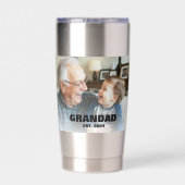 Erstes Mal Opa Geschenk mit Foto Thermobecher (Rückseite)