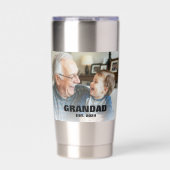 Erstes Mal Opa Geschenk mit Foto Thermobecher (Vorderseite)