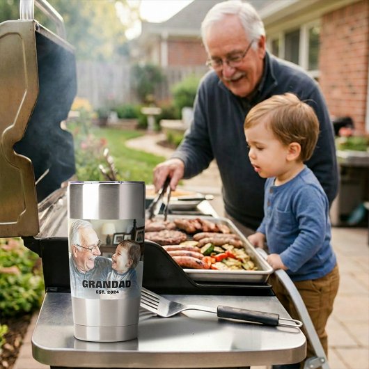 Erstes Mal Opa Geschenk mit Foto Thermobecher