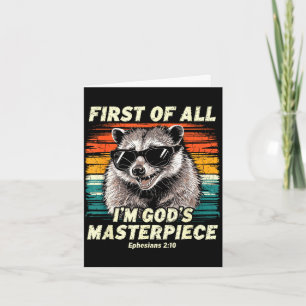 Erstes Meisterwerk Gottes Vintage-Christlich Karte