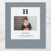 erstes, modernes Foto-Blauweinetikett Weinetikett (Einzelnes Label)