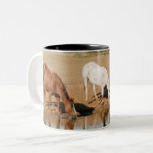 Erstes Morgen-Schlückchen Zweifarbige Tasse (Vorderseite Links)