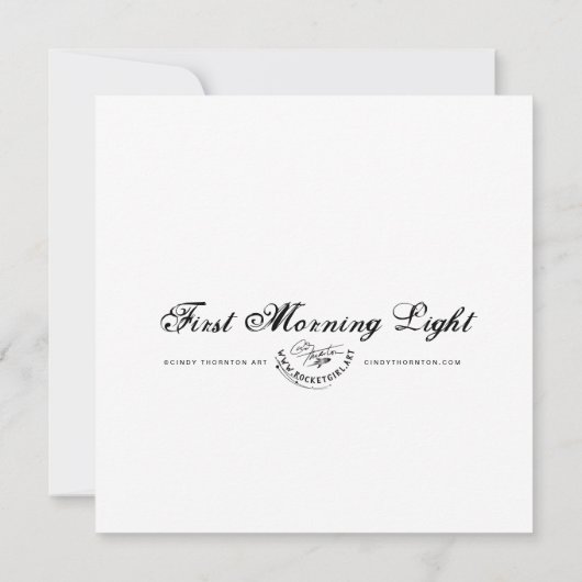 Erstes Morgenlicht - Mini-Print (Rückseite)