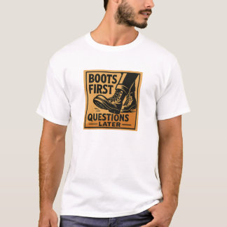 Erstes mutiges Western-Design für Stiefel T-Shirt