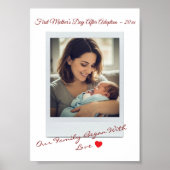 Erstes Muttertag nach der Adoption Foto Poster (Vorne)
