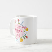 Erstes Muttertags-Foto-Blumen-Tassengeschenk Kaffeetasse (Vorderseite Links)