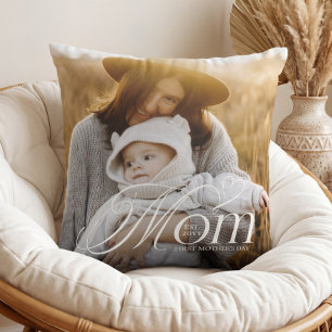 Erstes Muttertags-Geschenk mit Foto von Mama und B Kissen