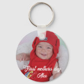 Erstes Muttertags-Personalisierungsfoto Schlüsselanhänger (Rückseite)