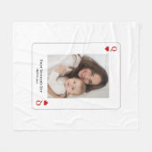 Erstes Muttertags-Personalized-Foto Fleecedecke (Vorderseite (Horizontal))