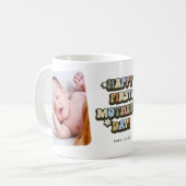 Erstes Muttertags-Retro-Foto Kaffeetasse (Vorderseite Links)