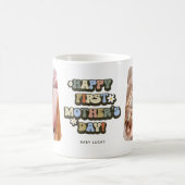 Erstes Muttertags-Retro-Foto Kaffeetasse (Mittel)