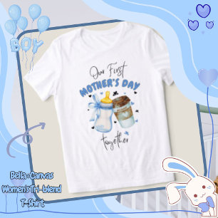 Erstes Muttertags-Shirt 2026/Blau passendes Outfit Tri-Blend Shirt