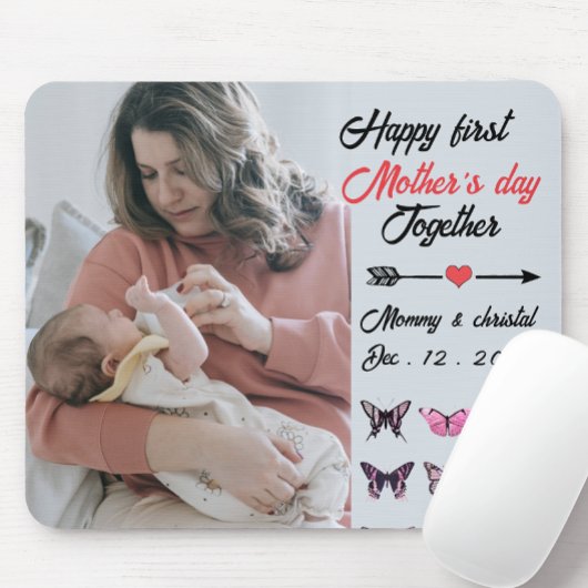Erstes Muttertagsfoto zusammen personalisiert  Mousepad