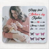 Erstes Muttertagsfoto zusammen personalisiert  Mousepad (Vorne)