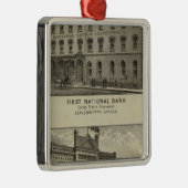 Erstes National Bank Silbernes Ornament (Rechts)