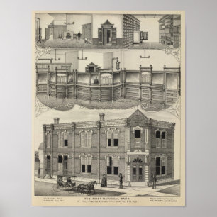 Erstes National Bank von Phillipsburg, Kansas Poster