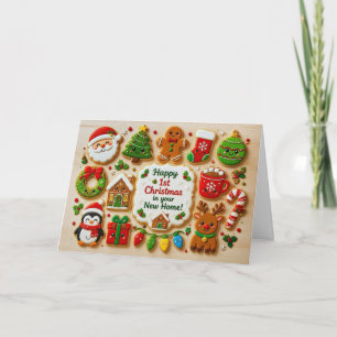 Erstes oder 1. Weihnachten im neuen Zuhause Süße F Karte