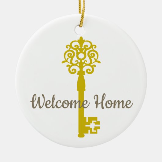 Erstes oder neues Zuhause Keramik Ornament (Vorne)