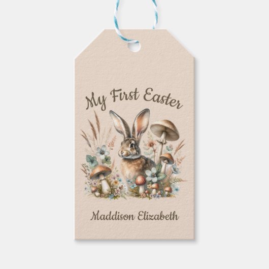 Erstes Osterkaninchen Jack Geschenkanhänger (Vorderseite)