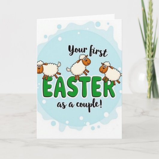 Erstes Ostern als Paar Karte (Vorderseite)