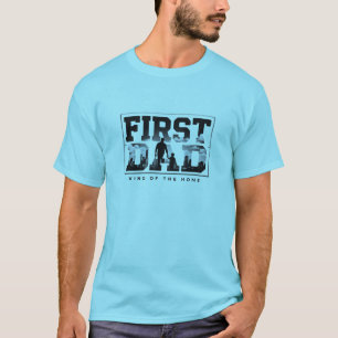 Erstes Papa-König-des-Hauses T-Shirt-Design T-Shirt