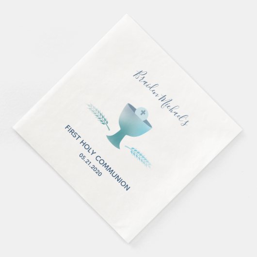 Erstes Party der Heiligen Kommunion - Abendessen i Serviette (Ecke)