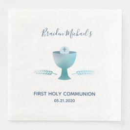 Erstes Party der Heiligen Kommunion - Abendessen i Serviette