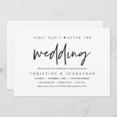 Erstes Party nach der Hochzeit, Brunch-Feier Einladung (Vorne/Hinten)