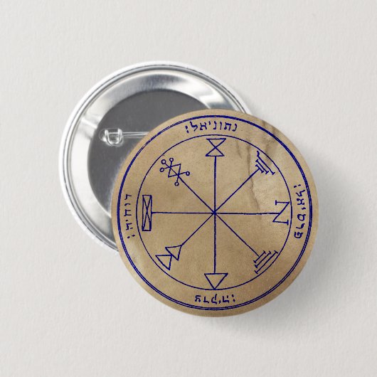 Erstes Pentagramm von Jupiter Button (Vorne & Hinten)