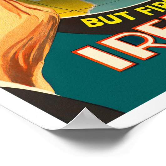 Erstes Reiseplakat Irlands Poster (Ecke)