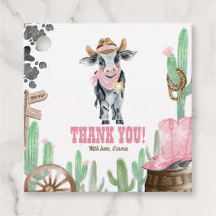 Erstes Rodeo 1. Geburtstag Baby Kuh Danke Geschenkanhänger